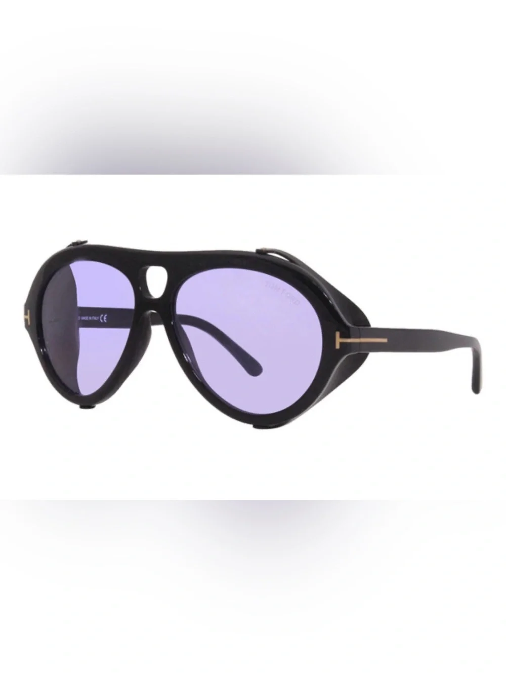 NEW Tom Ford Neughman TF-882 01Y Black and Purple Sunglasses 60-15-145